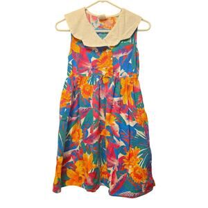 vintage Allison Ann tropical floral dress